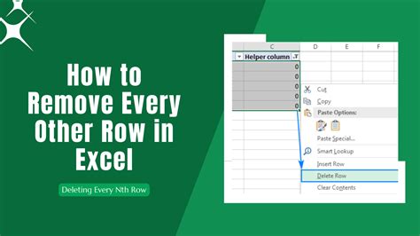 Delete Every Other Row Excel 2013