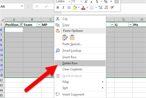 Delete Rows in Excel using Find and Select Function