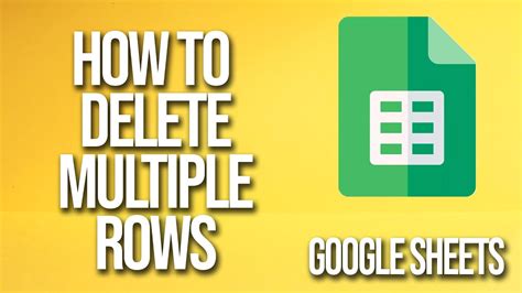 Delete Rows in Google Sheets