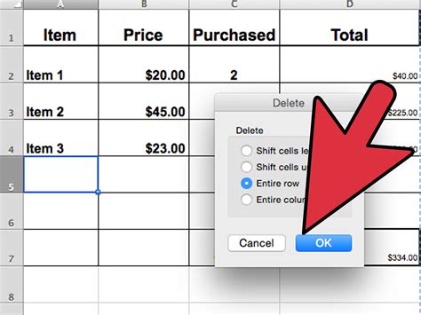 Delete Rows Using Formulas in Excel