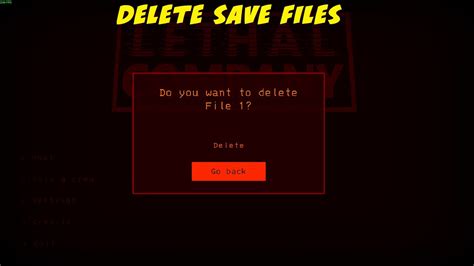 Delete Save Data in Lethal Company