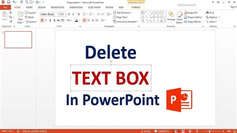 Deleting a text box in Excel