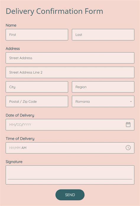 Delivery Confirmation Template