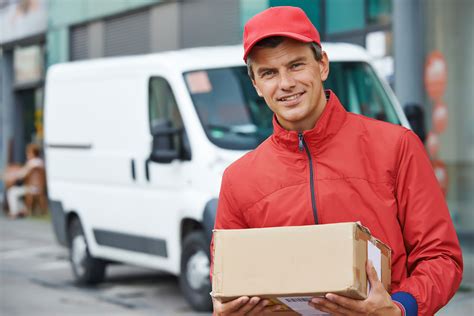 Delivery person nearby with a bag of food