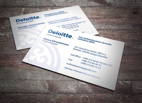 Deloitte Business Card Template 4