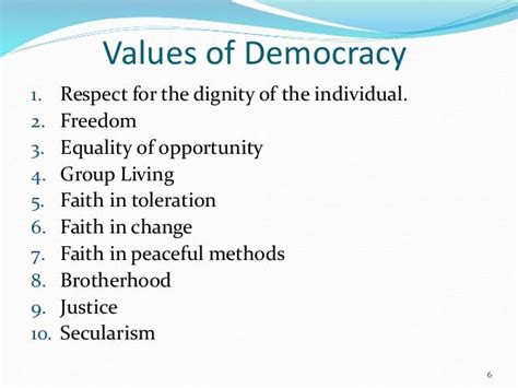 Democratic values image