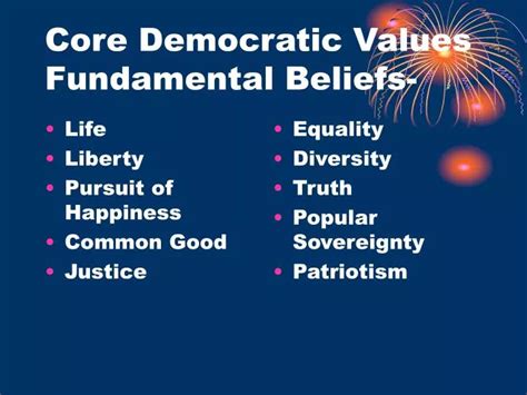 Description of democratic values