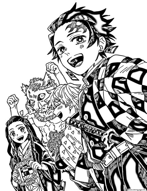 Demon Slayer Coloring Pages Gallery 1