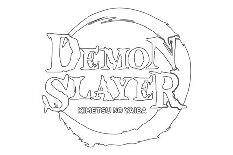 Demon Slayer Corps logo coloring page