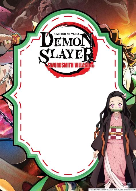 Demon Slayer Invitation Template 8