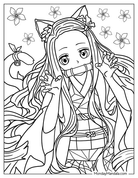 Demon Slayer Nezuko coloring page