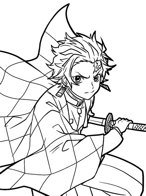 Demon Slayer Tanjiro coloring page