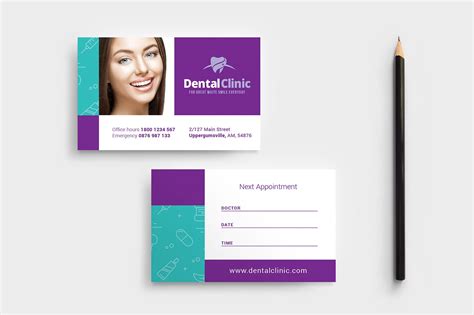 Dental appointment card design