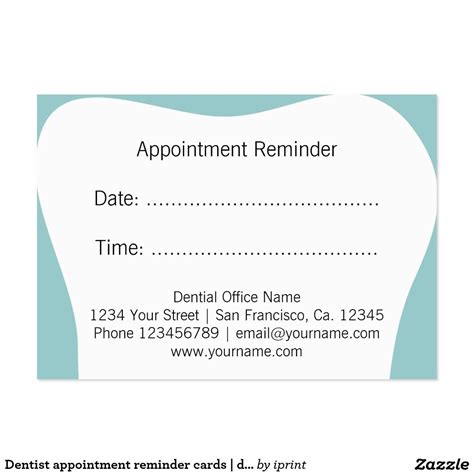 Dental appointment reminder template