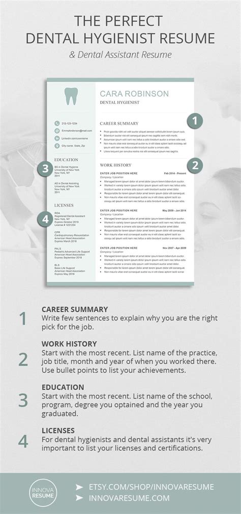 Dental Hygiene Resume Template Educator