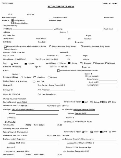 dental hygienist clinical notes template