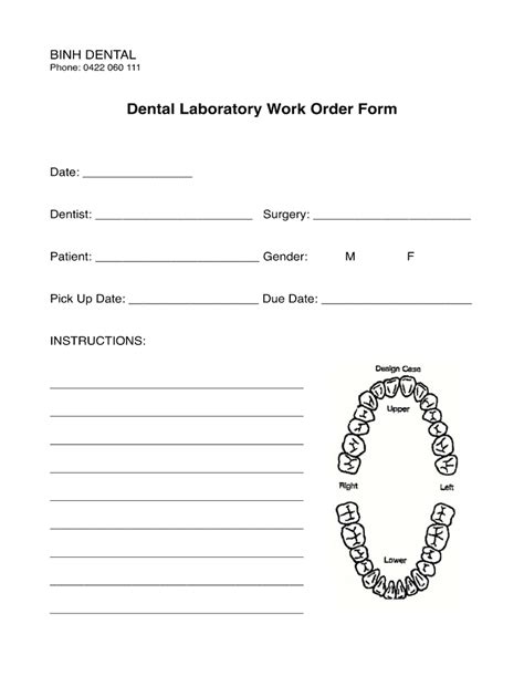 Dental Lab Case Log Sheet Template in Use