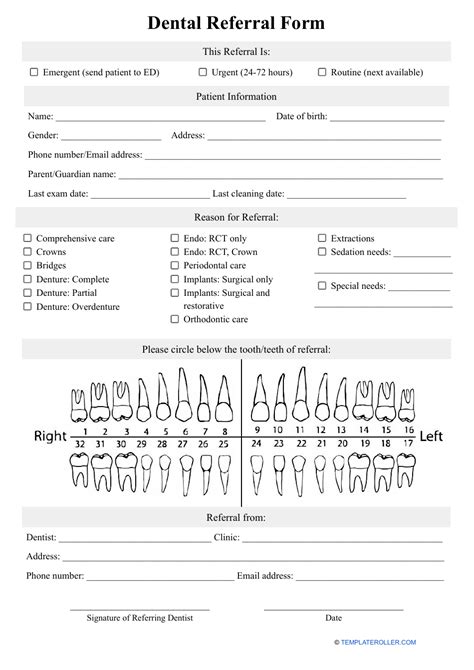 Dental Referral Form Template 1