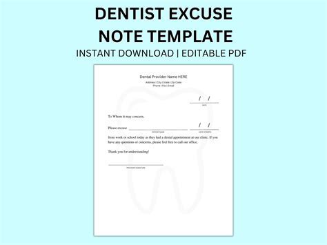 Dentist note benefits 1