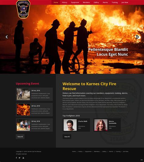 Fire Department Website with Department News