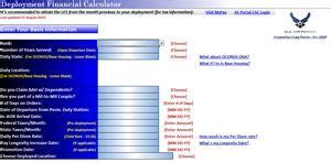 USAF Deployment Pay Calculator