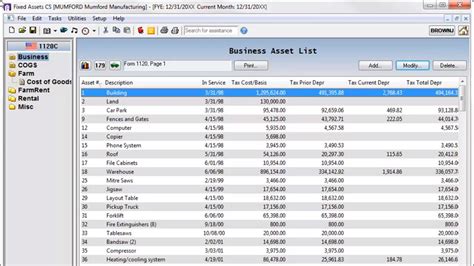 Depreciation schedule software