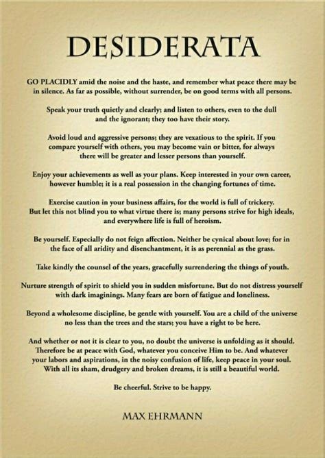 Desiderata Poem Image