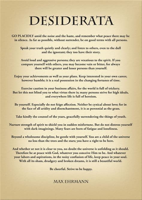 Desiderata Poem Image 4