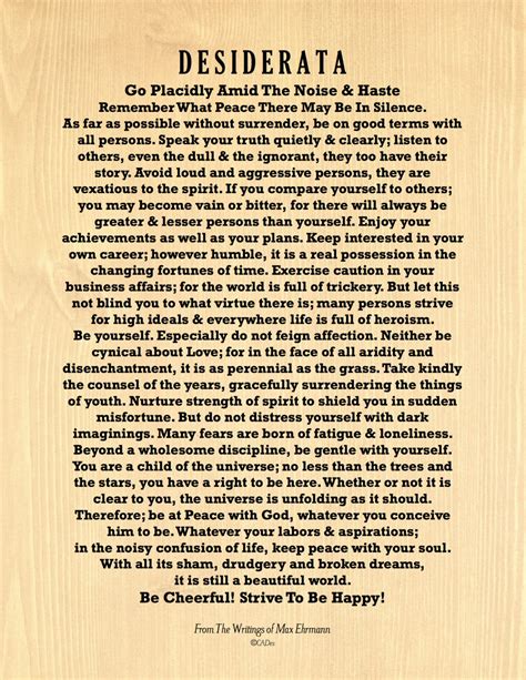 Desiderata Poem Image 5