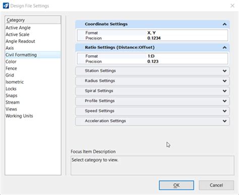 Design File Settings