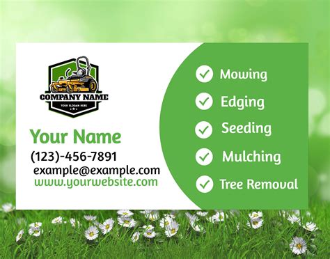 Design Ideas for Lawn Care Business Cards