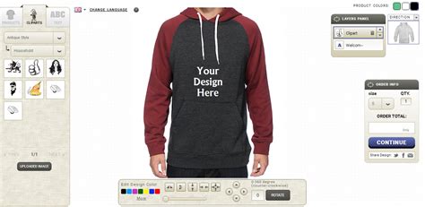 Design software for customizable hoodie templates