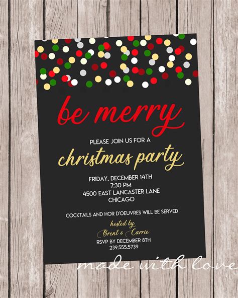 Design Your Own Free Christmas Party Invitation Template to Print