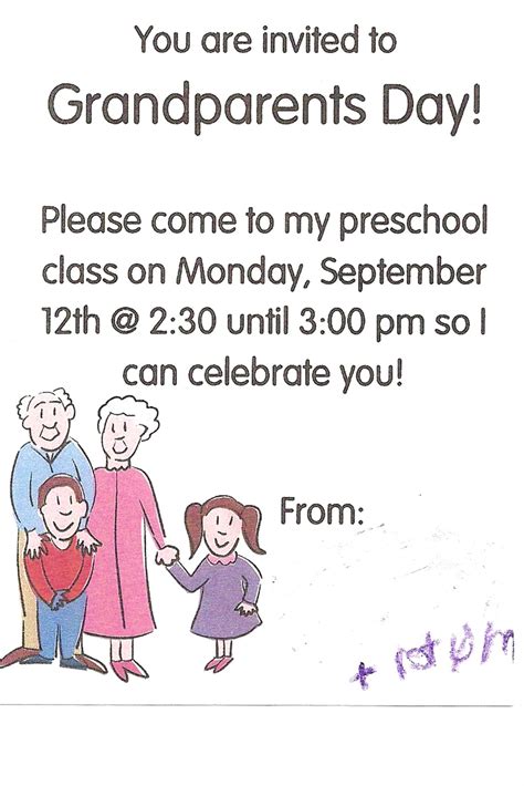 Design your own Grandparents Day invitation