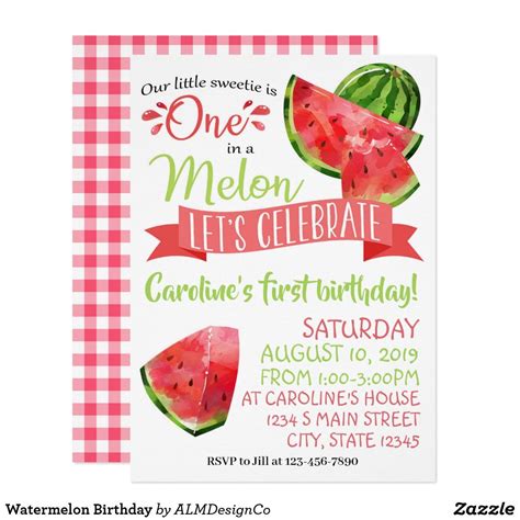 Design Your Own Watermelon Invitation Template