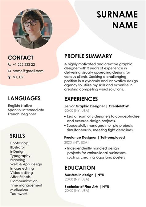 Designer CV Format