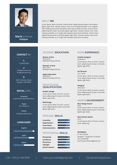 Designer CV Template Word