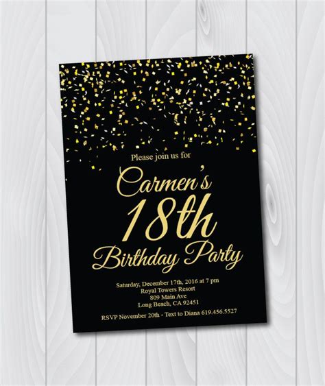 Designing Custom 18th Birthday Invitation Templates