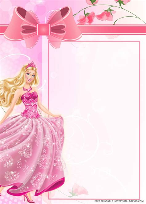 Image of Designing a Barbie Party Invitation Template