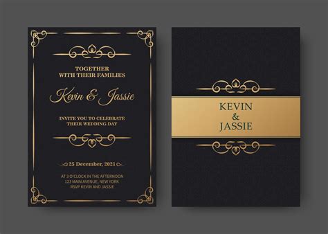 Designing Black and Gold Invitation Templates