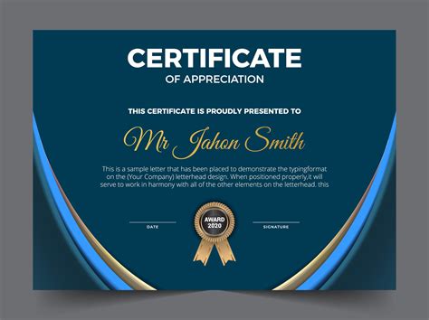 Designing Certificate of Appreciation Template