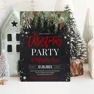 Designing Christmas party invitation