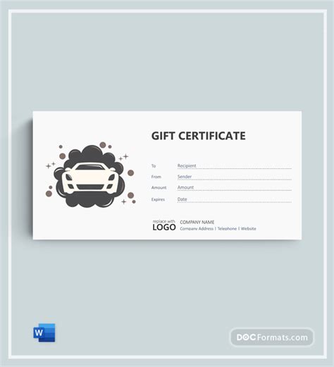 Designing a Gift Certificate Template for Car Enthusiasts