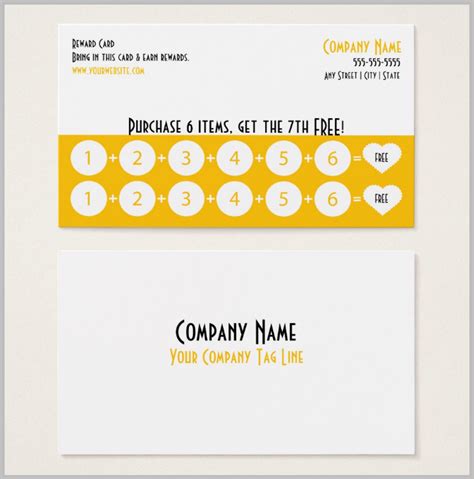 Designing a Loyalty Punch Card Template