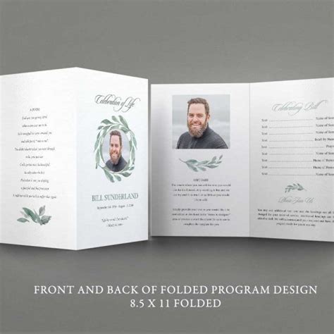 Designing Memorial Service Folded Card Templates