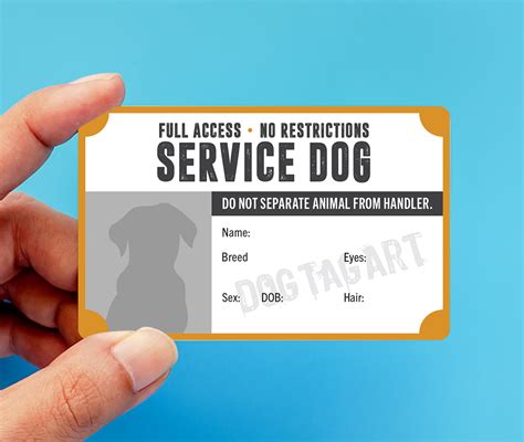 Designing Service Dog ID Card Template