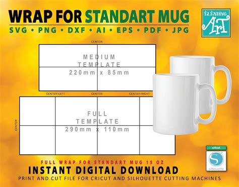 Step-by-step design process for 15 oz sublimation mugs