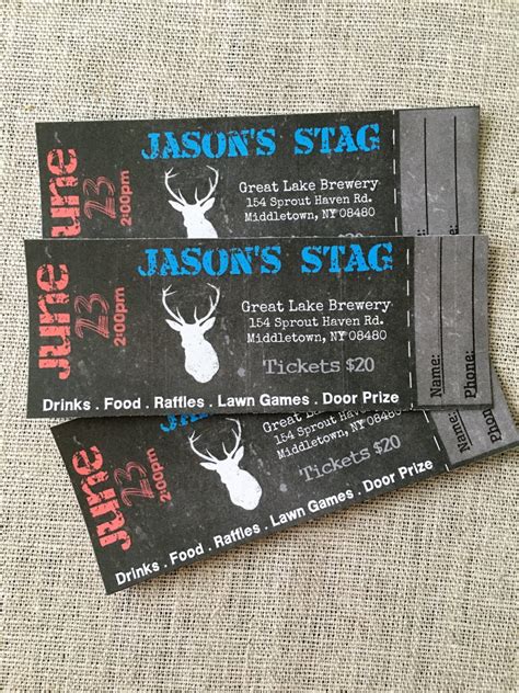 Designing Your Stag Party Ticket Template