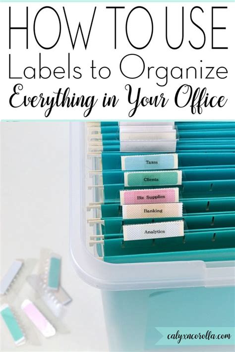 Desk organization labels