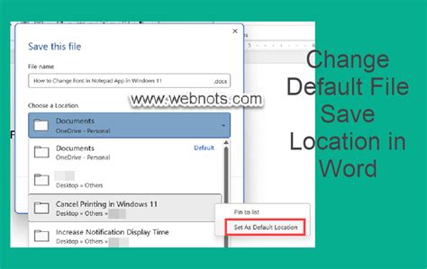 Desktop File Saving Location